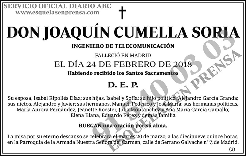 Joaquín Cumella Soria